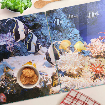 Deska kuchenna szklana Podwodny świat z rybami