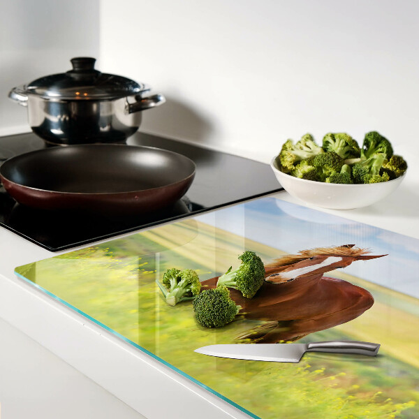 Szklana deska kuchenna Koń na łące