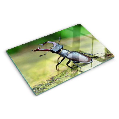 Deska kuchenna szklana Jelonek rogacz na zielonym tle