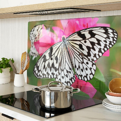 Deska kuchenna szklana Motyl na kwiatach