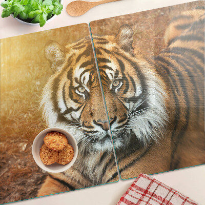 Szklana deska do krojenia Tygrys w promieniach słońca