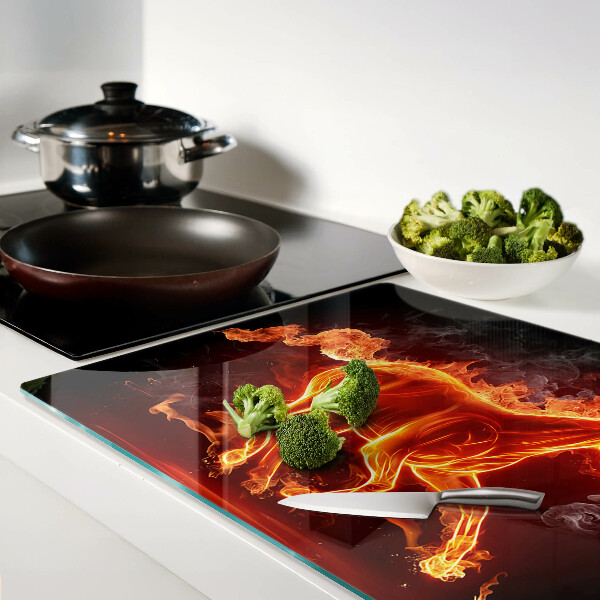 Szklana deska kuchenna Płonący koń