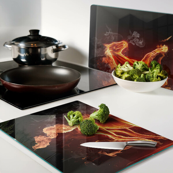 Szklana deska kuchenna Płonący koń