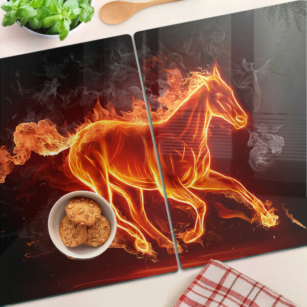 Snijplanken van glas Brandend paard