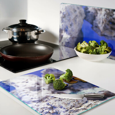 Deska kuchenna szklana Rybka błazenka wśród skał