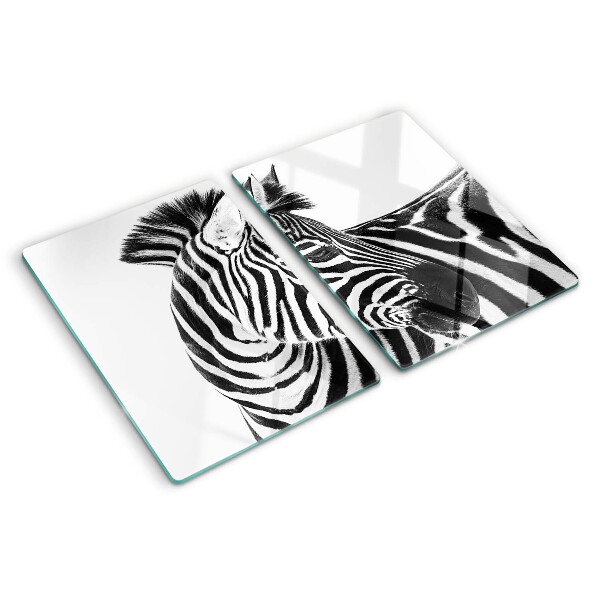 Szklana deska do krojenia Zebra w czarno-białych paskach