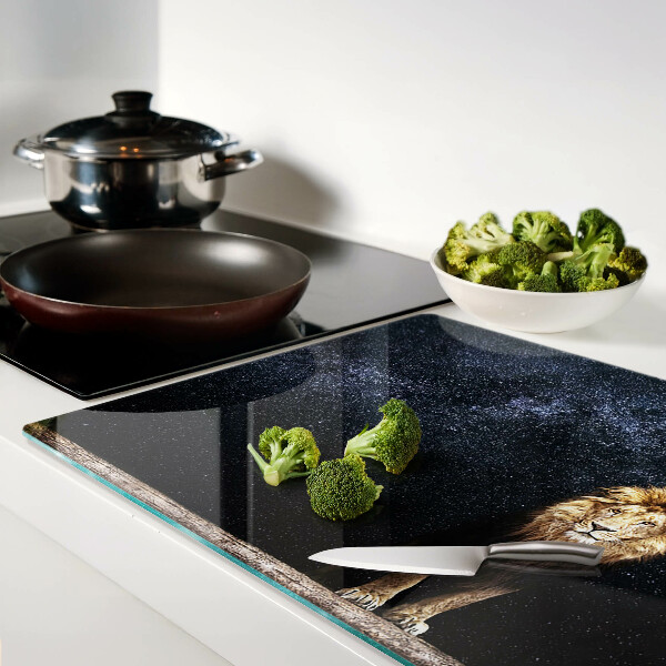 Glazen snijplanken De leeuw en de hemel vol sterren