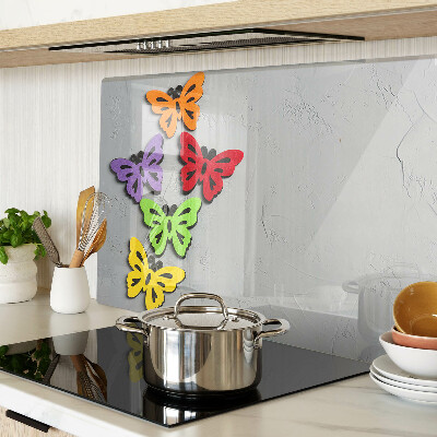 Szklana deska do krojenia Motyw kolorowych motyli