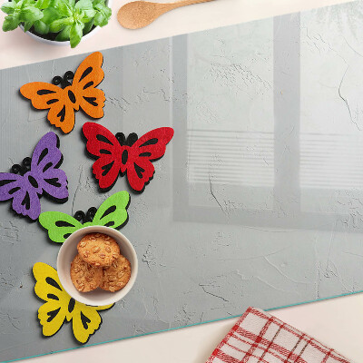 Glazen snijplanken Kleurrijk vlindermotief