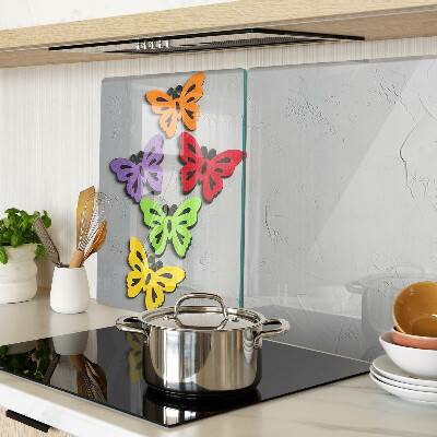 Glazen snijplanken Kleurrijk vlindermotief