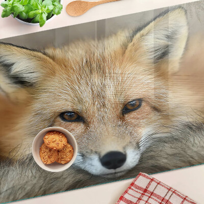 Szklana deska do krojenia Młody rudy lis