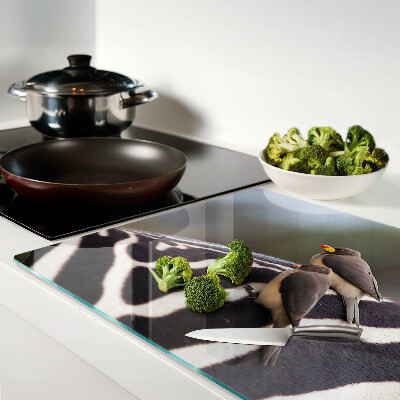 Szklana deska kuchenna Ptaki na zebrze