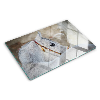 Glazen snijplanken Wit jong paard