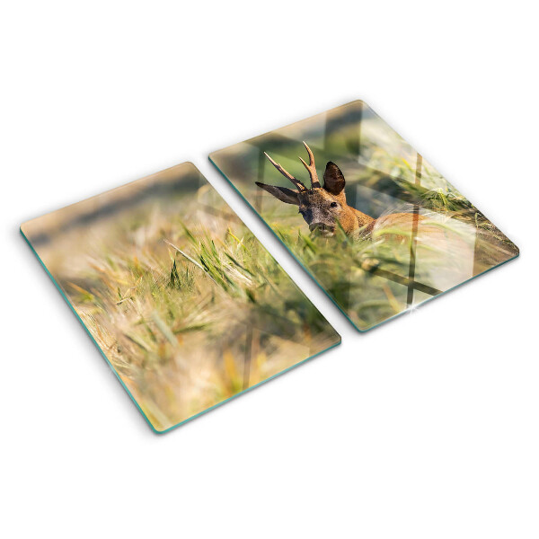 Snijplanken glas Een reekalfje in het veld