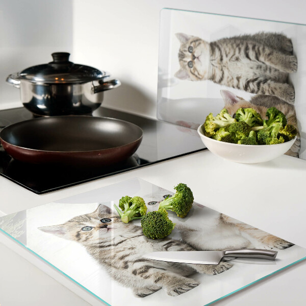Szklana deska do krojenia Stado kotków