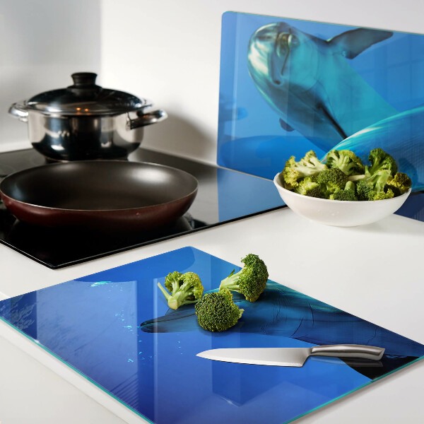 Snijplanken glas Dolfijnen in het water