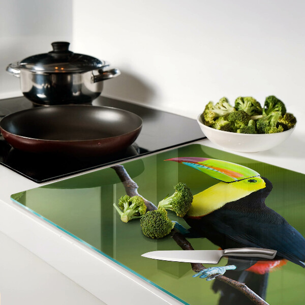 Szklana deska kuchenna Tukan na gałęzi