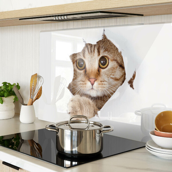 Szklana deska do krojenia Kot wychodzący z dziury