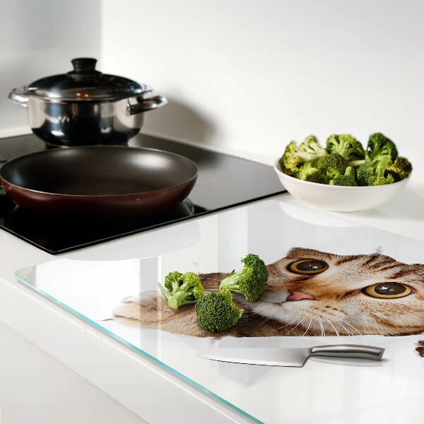 Szklana deska do krojenia Kot wychodzący z dziury