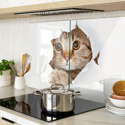 Szklana deska do krojenia Kot wychodzący z dziury