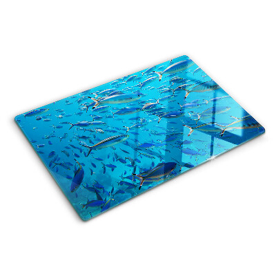 Szklana deska do krojenia Ławica ryb w przejrzystej wodzie