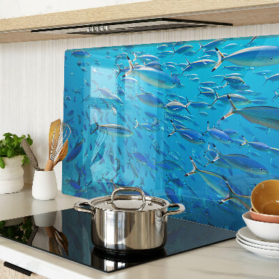 Szklana deska do krojenia Ławica ryb w przejrzystej wodzie