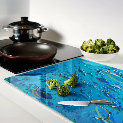 Szklana deska do krojenia Ławica ryb w przejrzystej wodzie