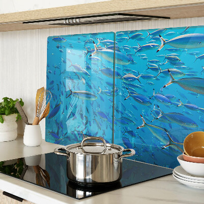 Szklana deska do krojenia Ławica ryb w przejrzystej wodzie