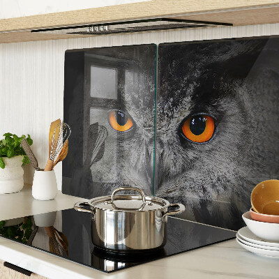 Deska kuchenna szklana Sowa z pomarańczowymi oczami