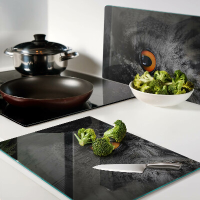 Deska kuchenna szklana Sowa z pomarańczowymi oczami