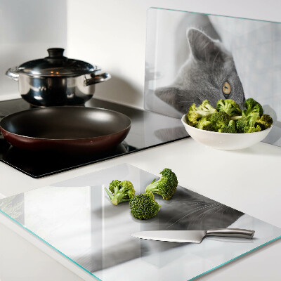 Snijplanken glas Een kat met gele ogen