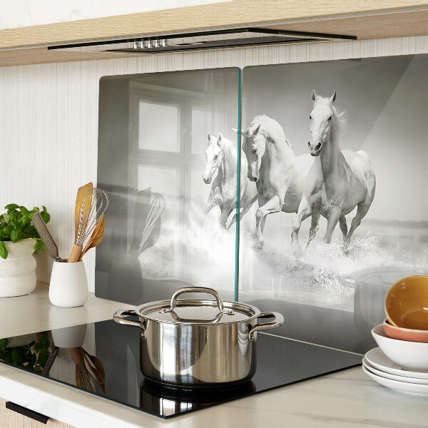 Szklana deska do krojenia Konie w wodzie