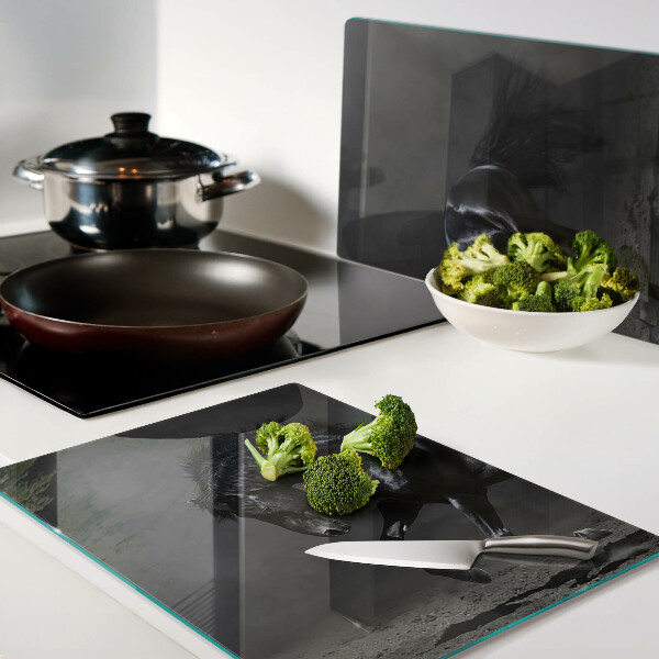 Szklana deska kuchenna Czarny koń w ruchu