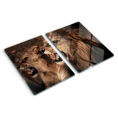 Glazen snijplanken Brullende leeuwen