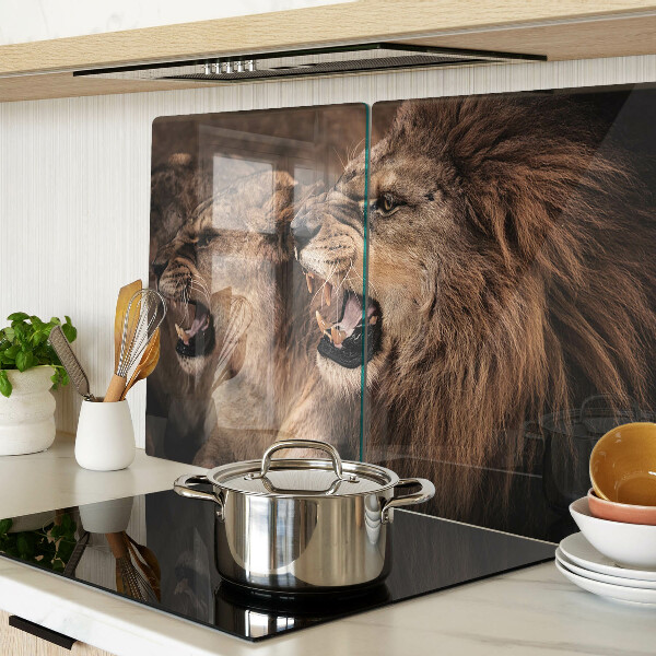 Deska kuchenna szklana Ryczące lwy