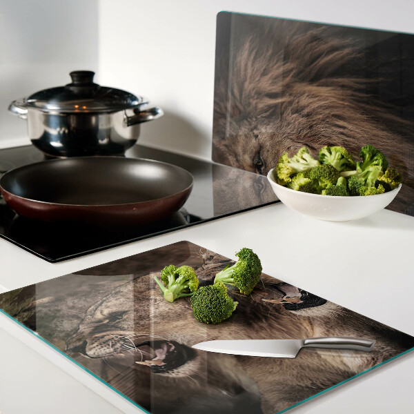 Deska kuchenna szklana Ryczące lwy