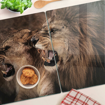 Glazen snijplanken Brullende leeuwen