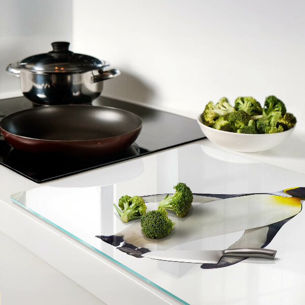 Glazen snijplanken Pinguïn op het ijs