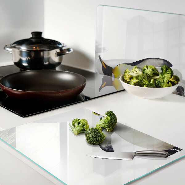 Szklana deska do krojenia Pingwin na lodzie