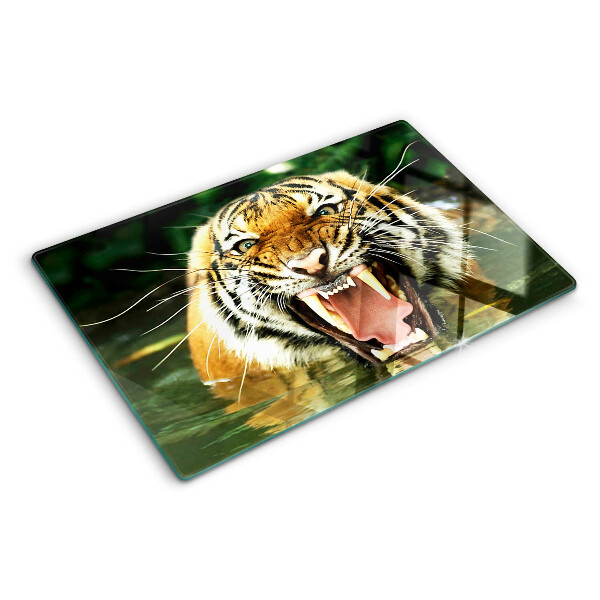 Szklana deska kuchenna Tygrys w ataku