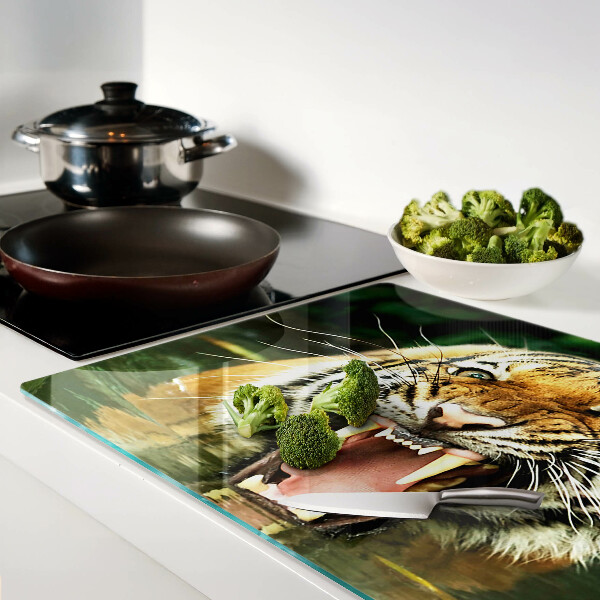 Szklana deska kuchenna Tygrys w ataku