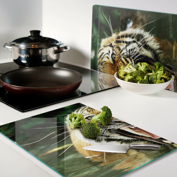 Szklana deska kuchenna Tygrys w ataku