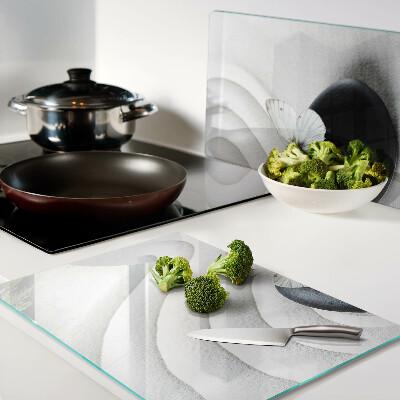 Glazen snijplanken Vlindermotief op steen