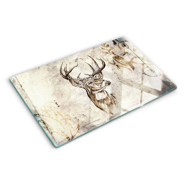 Deska kuchenna szklana Jeleń z antlerami