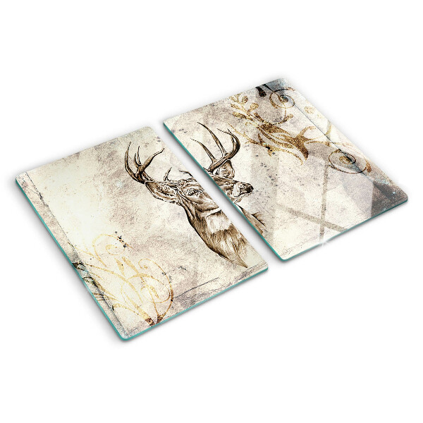 Deska kuchenna szklana Jeleń z antlerami