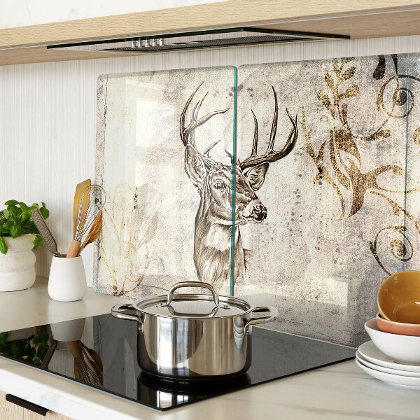 Deska kuchenna szklana Jeleń z antlerami