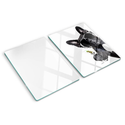 Snijplanken glas Hond met zonnebril