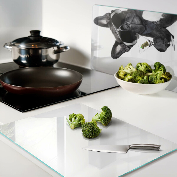 Snijplanken glas Hond met zonnebril