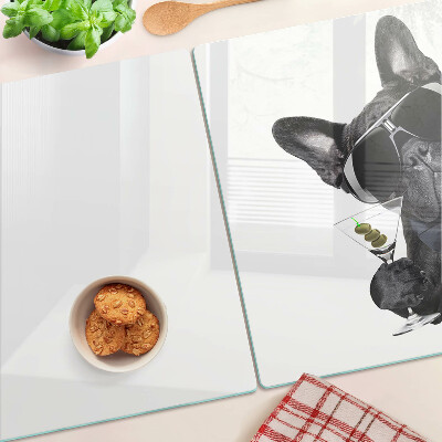 Snijplanken glas Hond met zonnebril