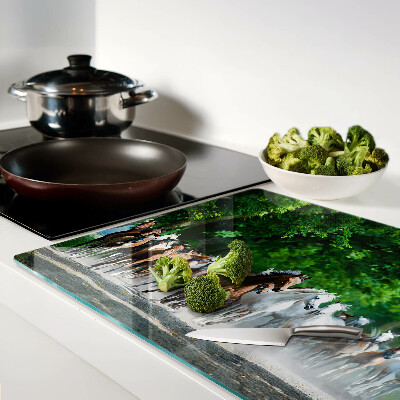 Snijplanken van glas Galopperende paarden in de natuur